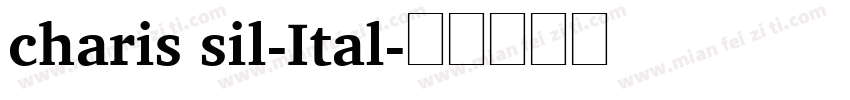 charis sil-Ital字体转换